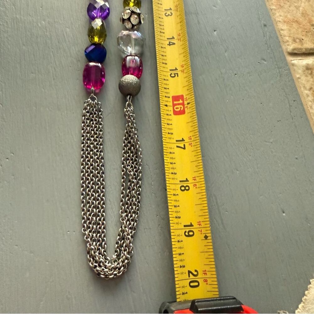 Lane Bryant Silver Tone Beaded Necklace - Picture 4 of 8